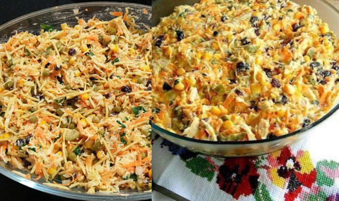 Fiz Esse Salpicão de Frango de Natal e Até Quem Não Gosta Repetiu o Prato