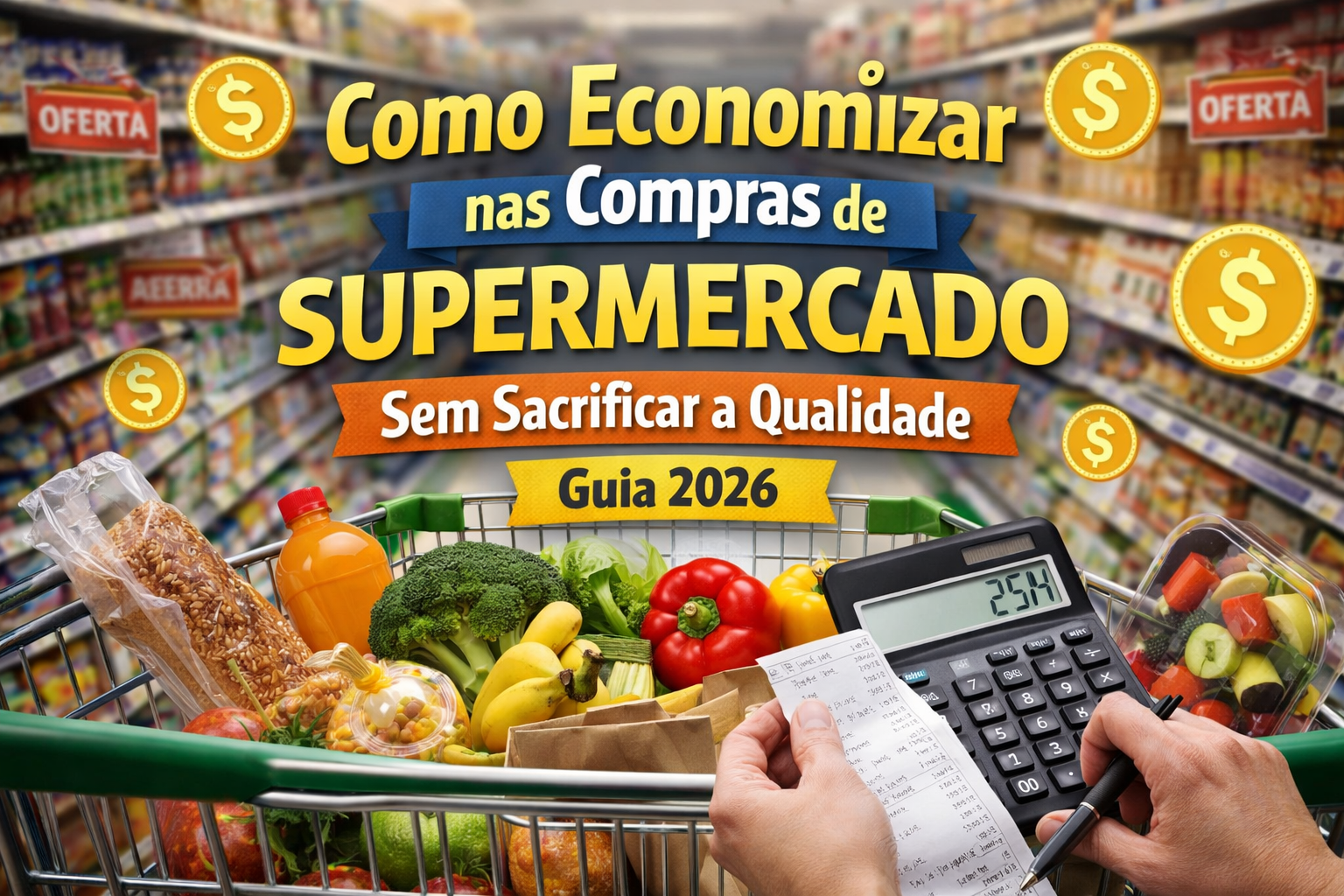 Como economizar nas compras de supermercado sem sacrificar a qualidade (Guia 2026)