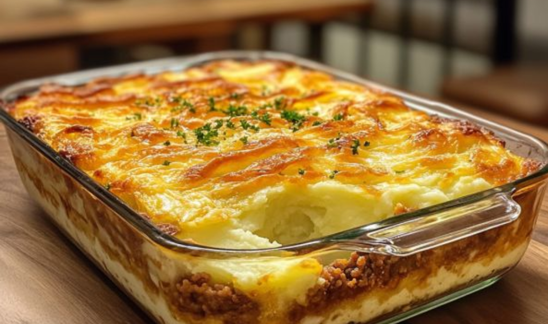 Quando faço esse escondidinho de carne moída com purê de batata, todo mundo pede repeteco