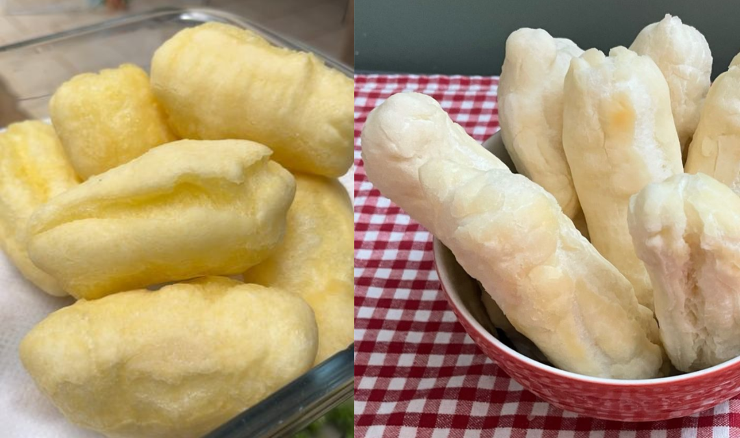 Fiz esse biscoito frito sem leite e sem queijo e o povo aqui em casa comeu quente mesmo