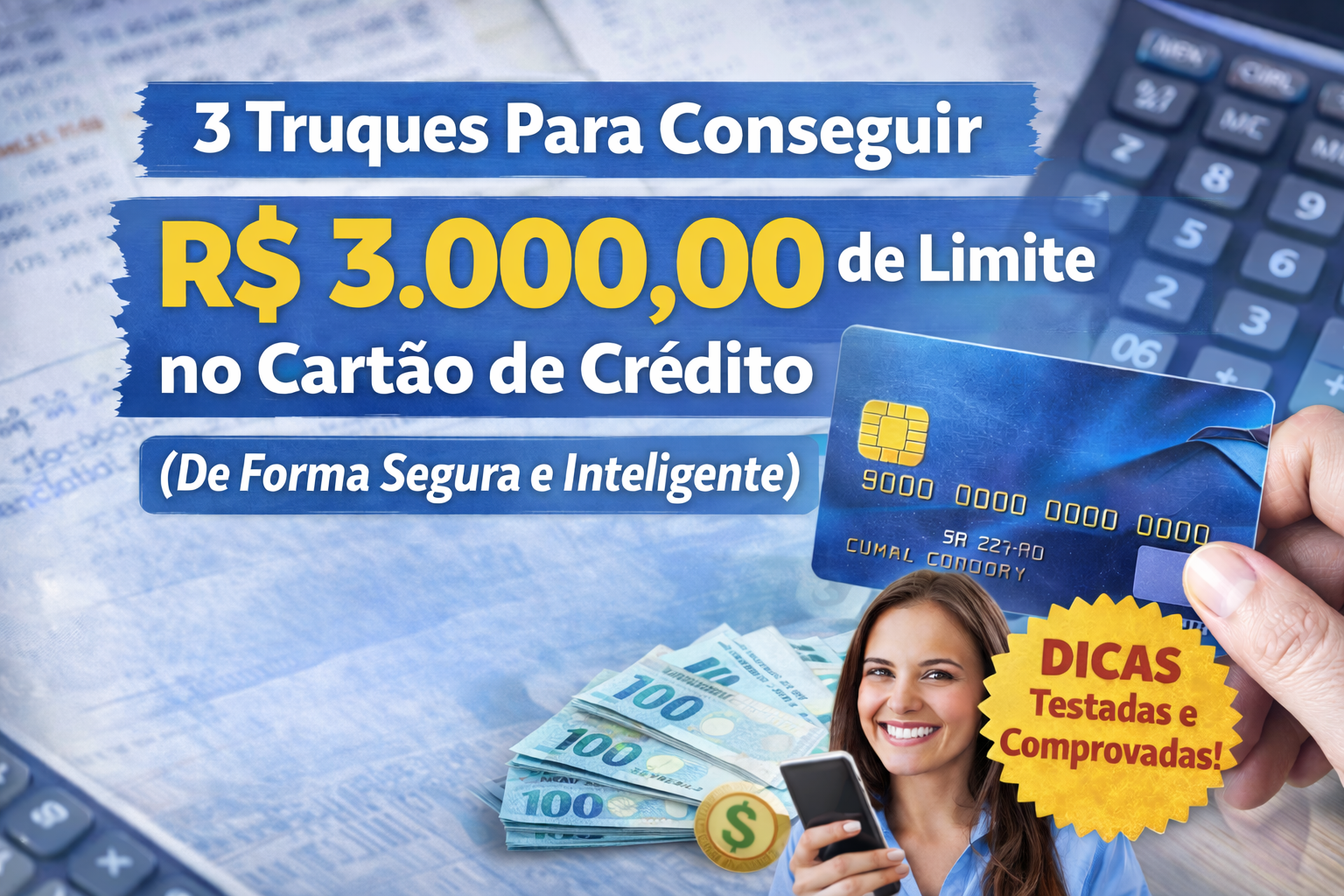 3 Truques Para Conseguir R$ 3.000,00 de Limite no Cartão de Crédito (De Forma Segura e Inteligente)