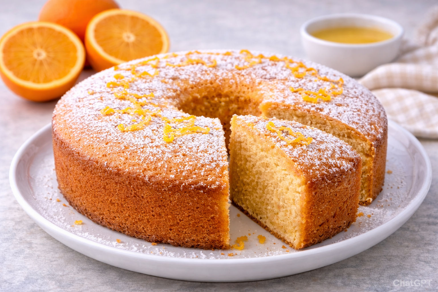 Bolo de Laranja Simples e Fofinho