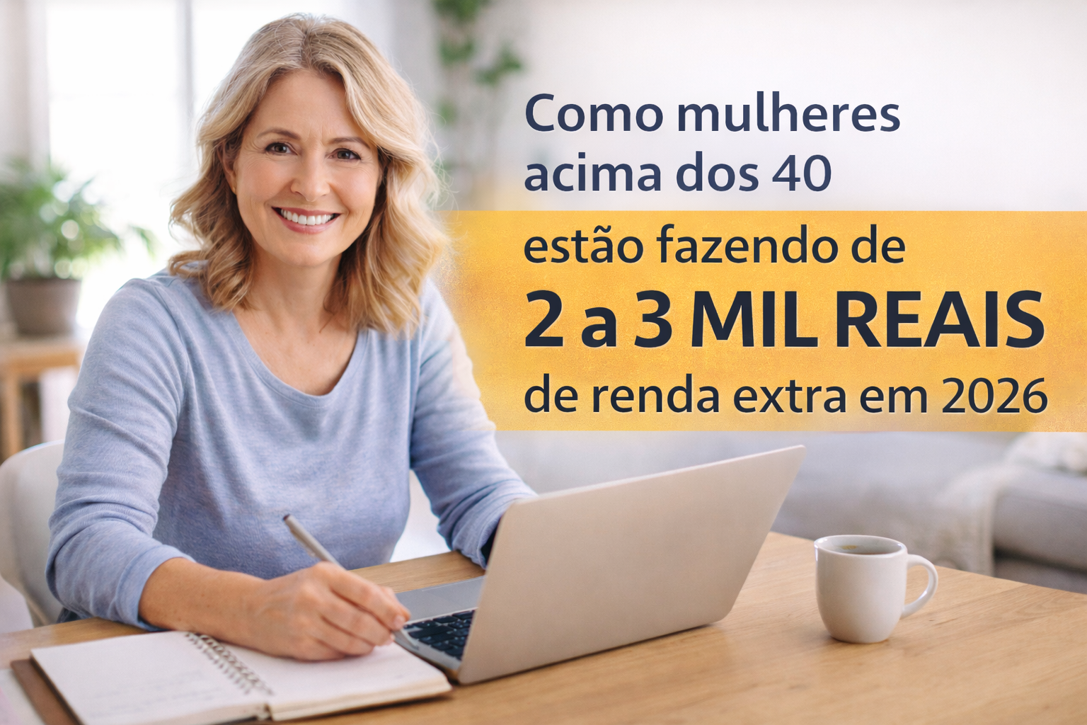 Como mulheres acima dos 40 estão fazendo de 2 a 3 mil reais de renda extra em 2026