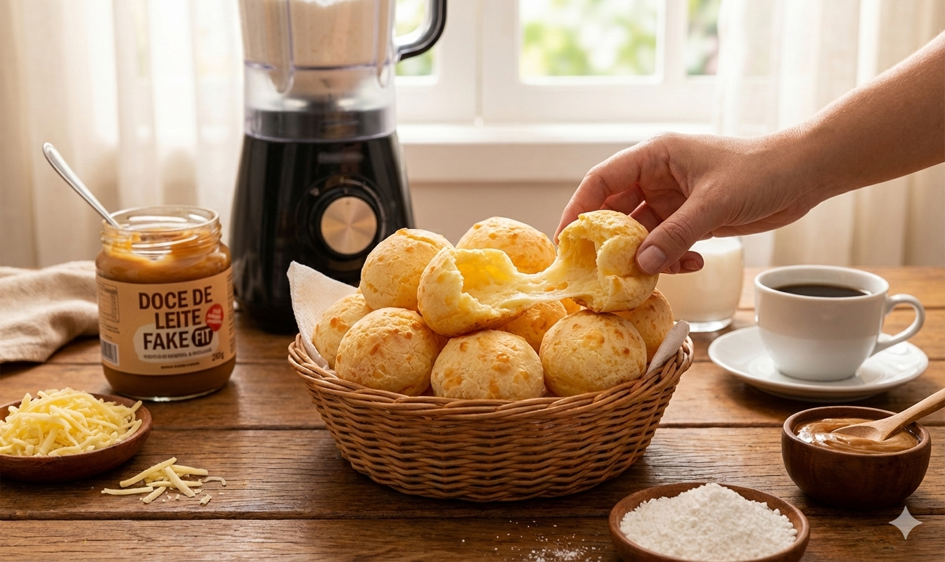 Pão de Queijo Fitness de Liquidificador