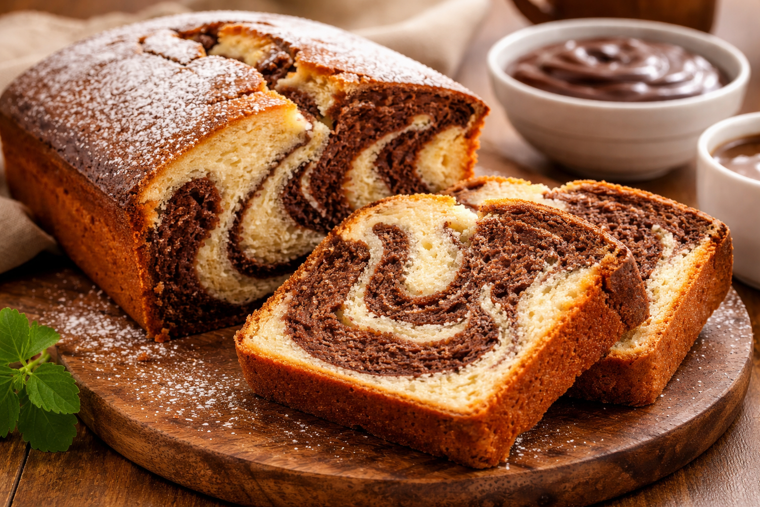 Fiz esse bolo mesclado fofinho aqui em casa e todo mundo ficou brigando pelo pedaço mais bonito