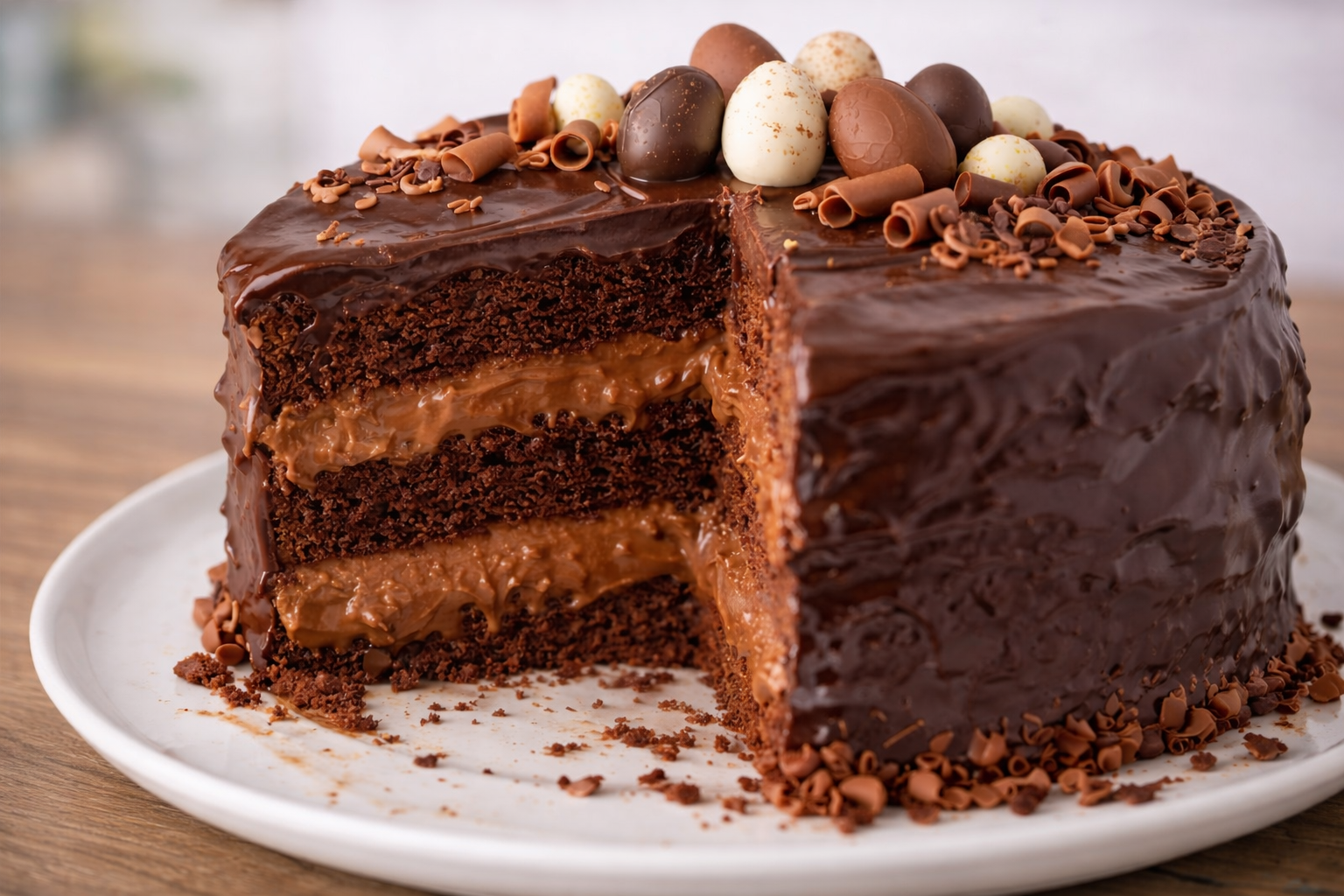 Esse Bolo de Chocolate de Páscoa é Tão Cremoso Que Minha Família Pediu Bis Antes Mesmo de Esfriar