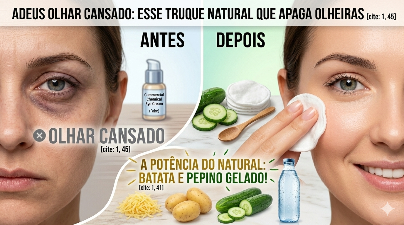 Apagador de Olheiras Caseiro: O Truque da Batata que Clareia o Olhar em uma Noite!