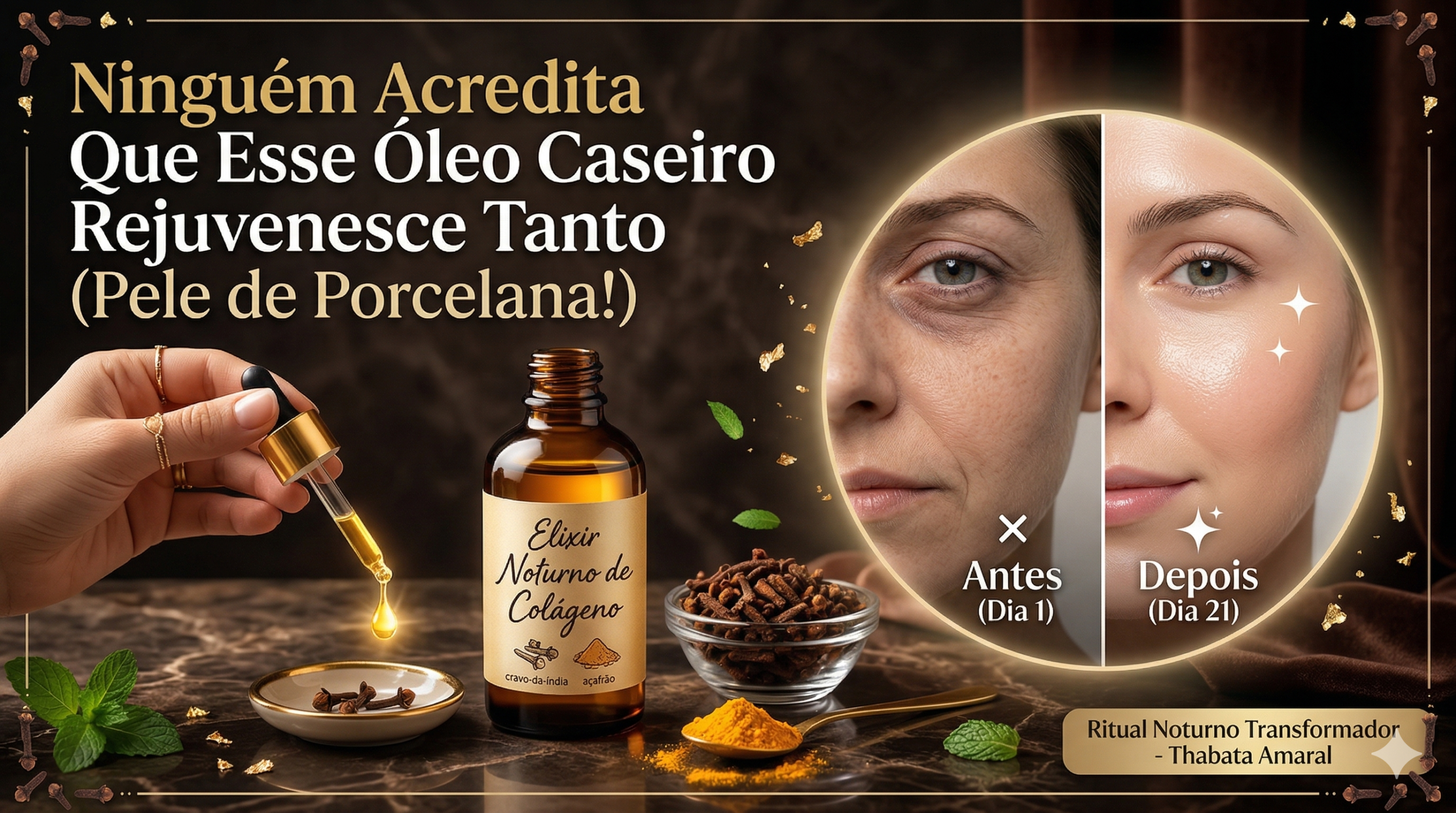 Ninguém Acredita Que Esse Óleo Caseiro Rejuvenesce Tanto (Pele de Porcelana!)