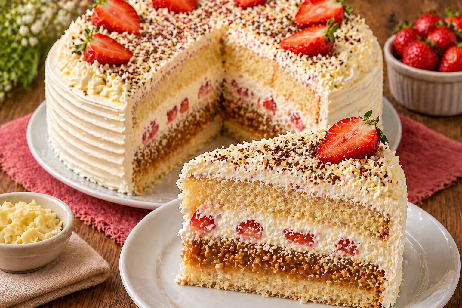 Bolo de Aniversário Gourmet: Cremoso, Molhadinho e Perfeito para Celebrar!