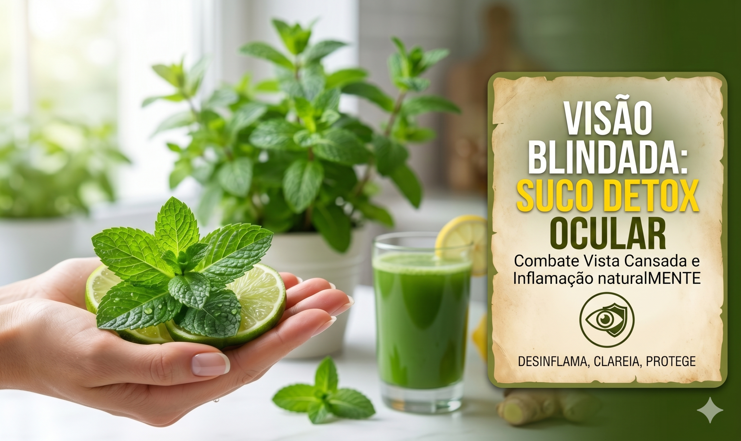 VISÃO BLINDADA: O Suco "Detox Ocular" que Combate a Vista Cansada e a Inflamação