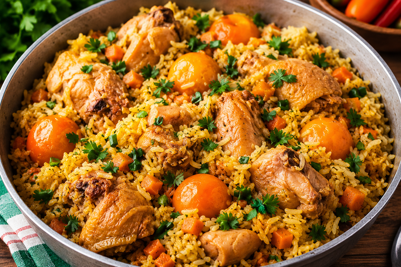Arroz com Galinhada e Pequi: o sabor do Cerrado que transforma um simples almoço em uma refeição inesquecível